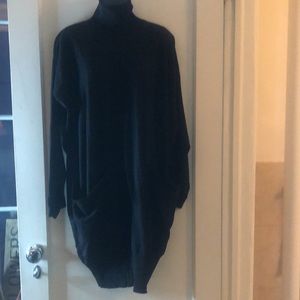 Yves Saint Laurent Vintage Never Worn Blk Cashmere /Wool Sweater Dress Size M/L